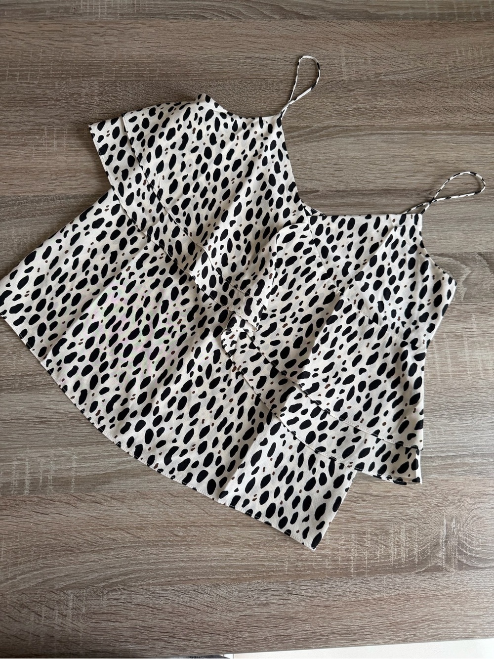 J. Crew Ruffle Cami Tank Top Blouse Leopard Print Size 2 - Picture 4 of 13